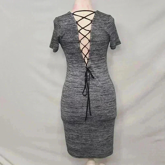 Goldray from Stitchfix Fitted Fortuna Knit Lace-up Back Dress - Picture 1 of 9